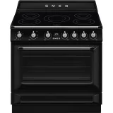 Smeg TR90IMBL – Cuisinière à Induction 90x60 cm, Design Victoria, Noir Laqué