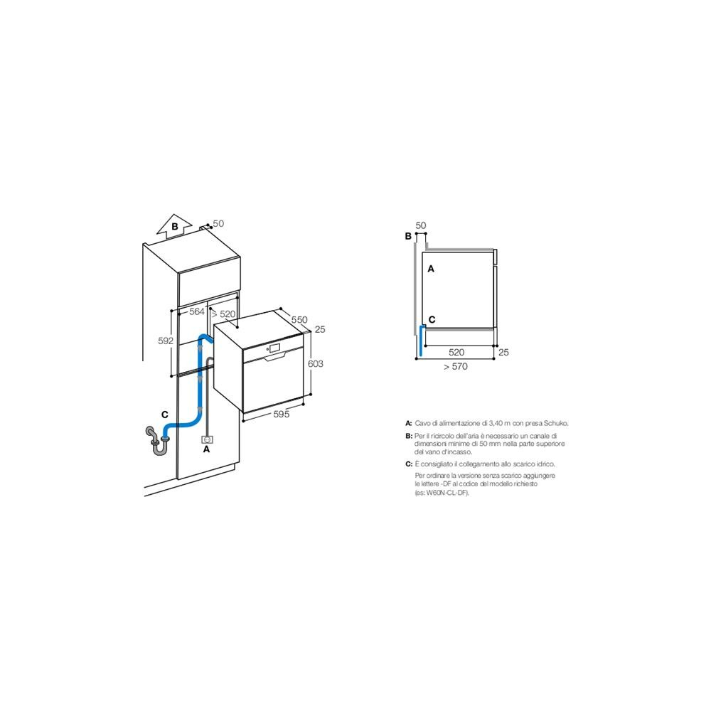 "Installazione abbattitore Cold Line Life W60NX"