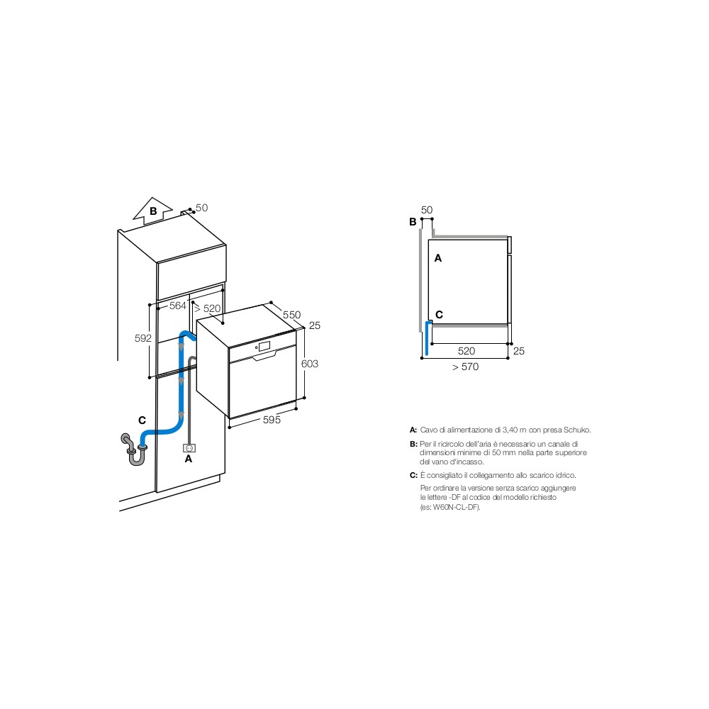 "Installazione abbattitore Cold Line Life W60N"