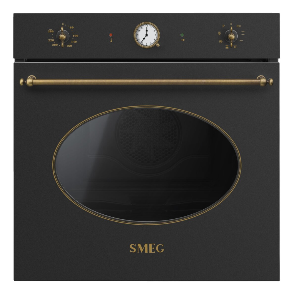 "Forno pirolitico Smeg SFP68C1TAO antracite stile coloniale"