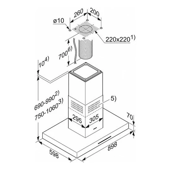 Miele PUR 98 D: Cappa a Isola 90cm Acciaio Inox Classe A