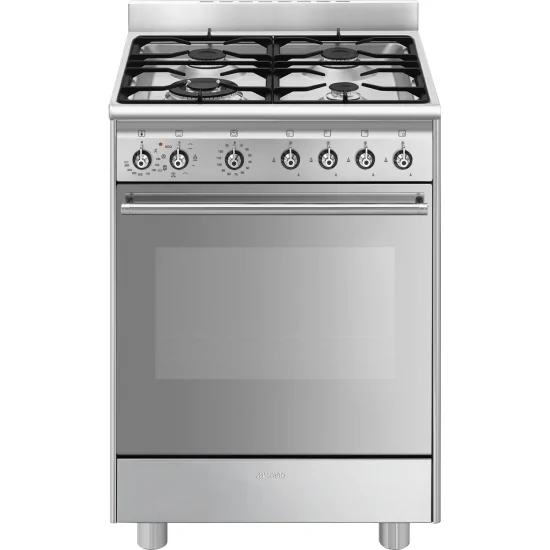 "Cucina a gas Smeg SX61GM in acciaio inox"
