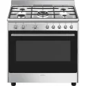 "Cucina a gas Smeg CX90GM in acciaio inox"