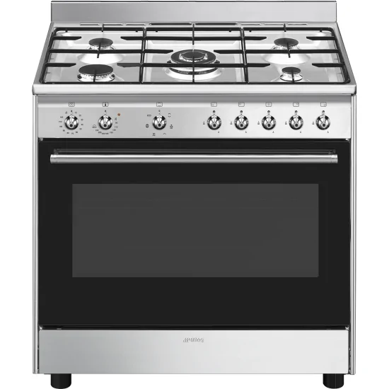 "Cucina a gas Smeg CX90GM in acciaio inox"