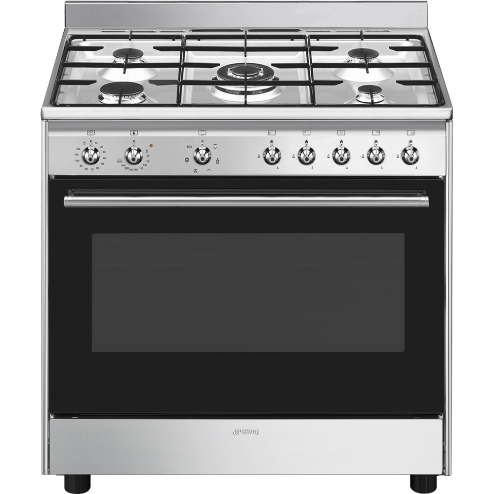 "Cucina a gas Smeg CX90GM in acciaio inox"
