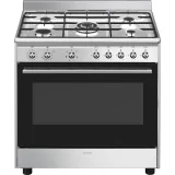 "Cucina a gas Smeg CX90GM in acciaio inox"