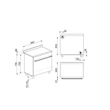 "Piano cottura a gas Smeg SX91GM"