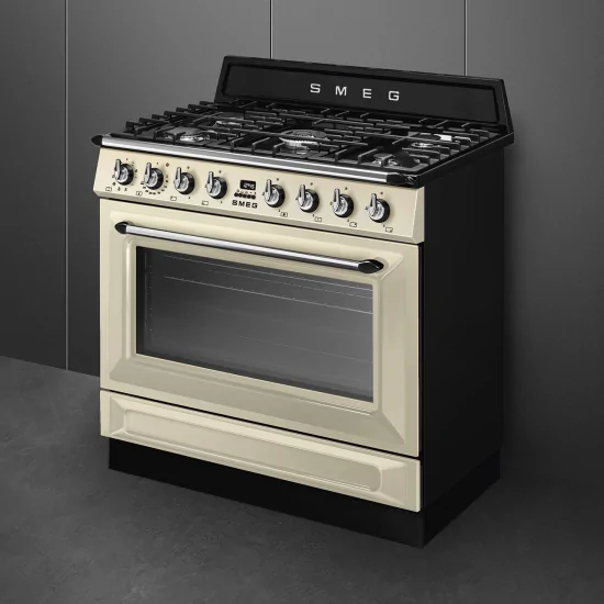"Cucina a gas Smeg TR90GMP panna"