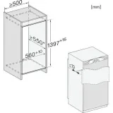 Miele K 7438 D | Built-in refrigerator 140 cm class D