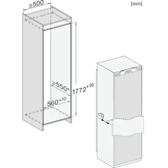 Miele K 7748 D Kühlschrank Monoport Incasso Duegstore.com