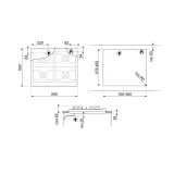 "Fuochi piano cottura a gas Smeg SRV864AVOGH2"