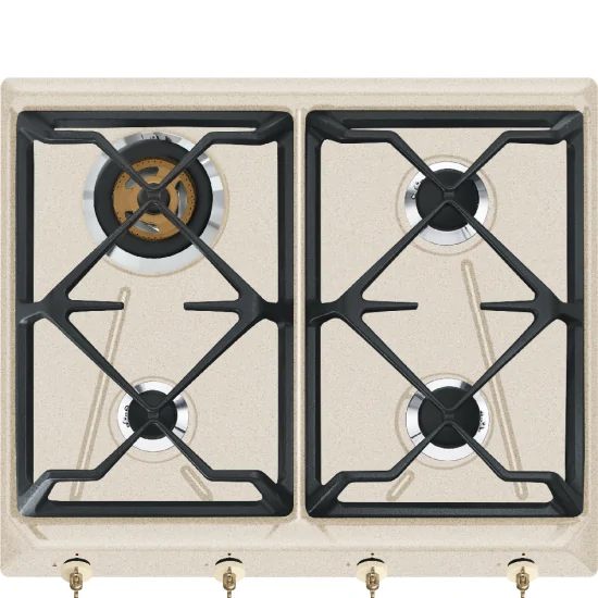 "Piano cottura a gas Smeg SRV864AVOGH2 panna"