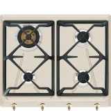 "Piano cottura a gas Smeg SRV864AVOGH2 panna"