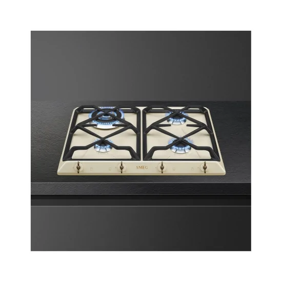 "Piano cottura a gas Smeg SRV864POGH panna"