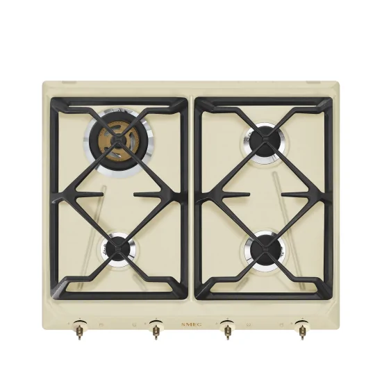 "Piano cottura a gas Smeg SRV864POGH panna"