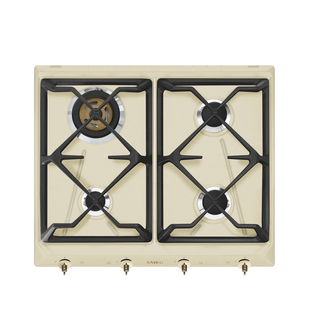 "Piano cottura a gas Smeg SRV864POGH panna"