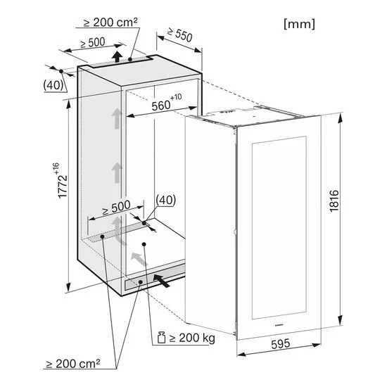 Miele KWT 6722 IGS-1 | Tienda de vinos incorporados de 178cm con set summelier