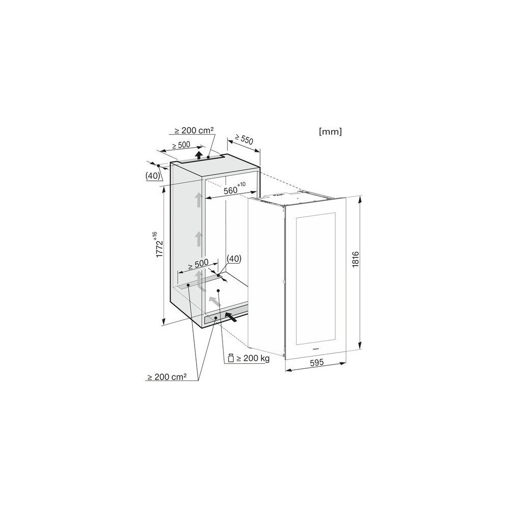 Miele KWT 6722 IGS-1 | Boutique de vin intégrée de 178cm avec un ensemble de sommelier