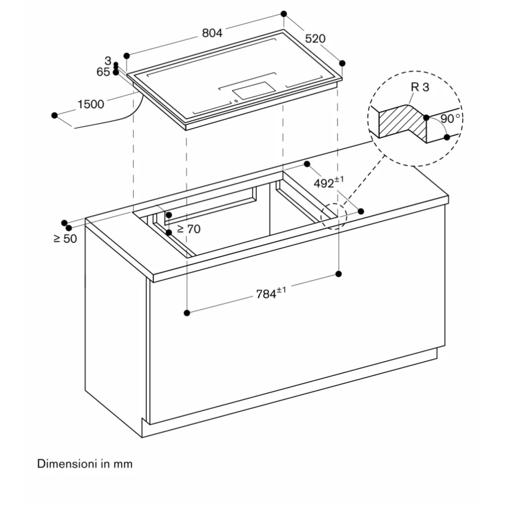 "Comandi touch del piano cottura Gaggenau CX482111"