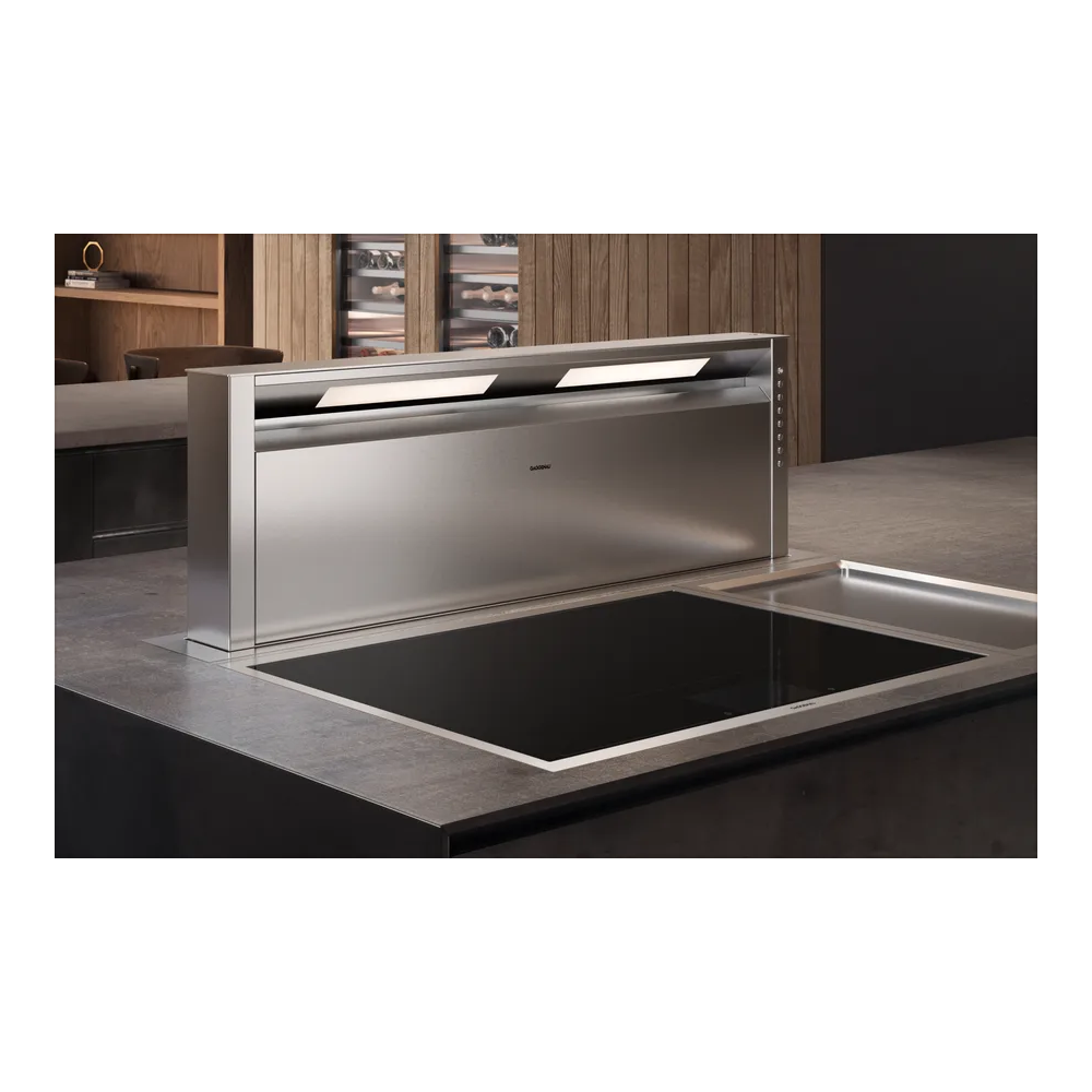 "Design in acciaio del piano cottura Gaggenau CX482111"