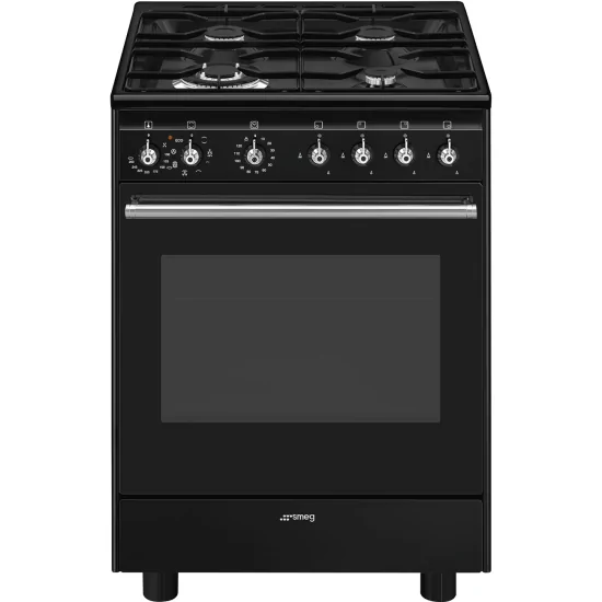 "Cucina a gas Smeg CX61GMBL 60x60 cm nero"