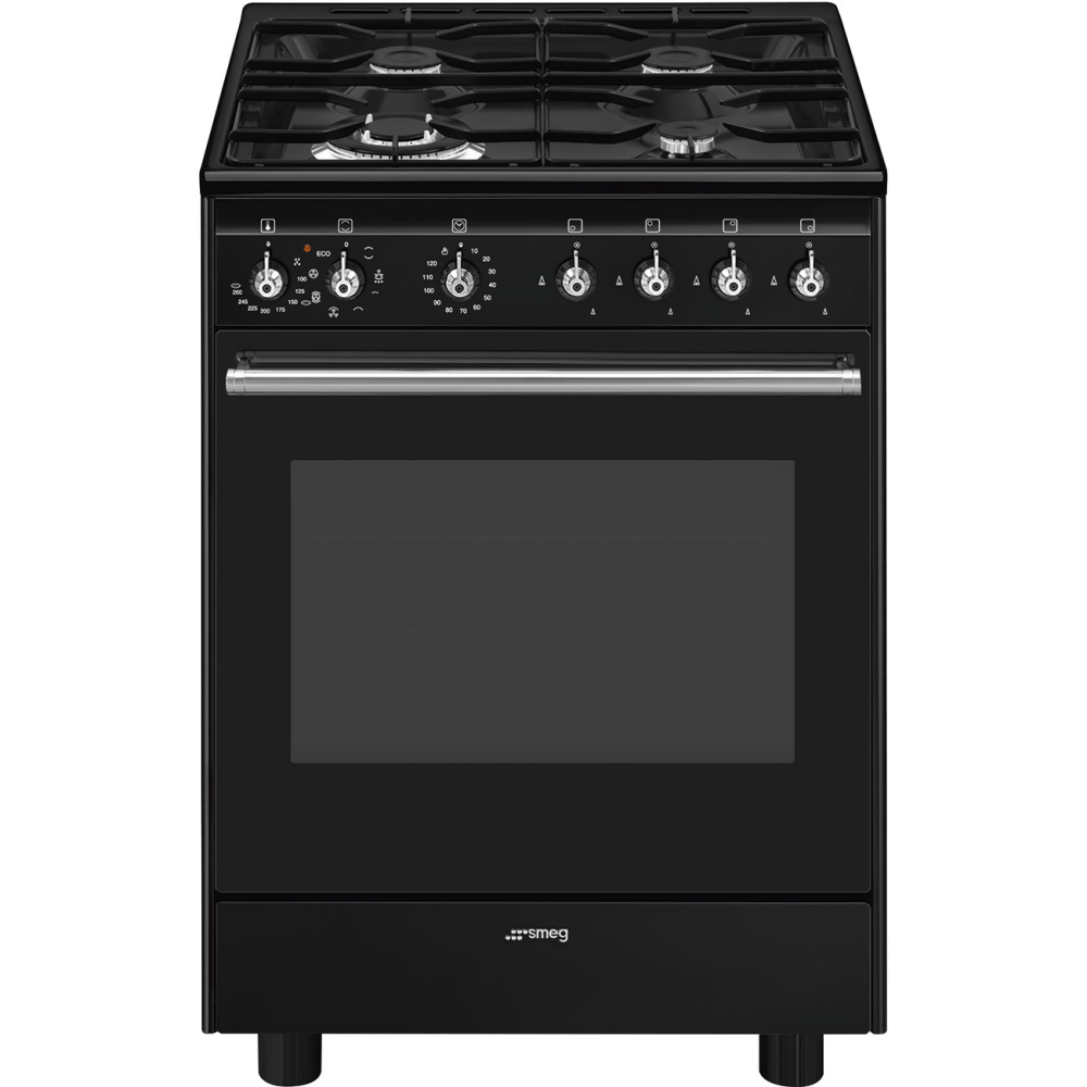 "Cucina a gas Smeg CX61GMBL 60x60 cm nero"