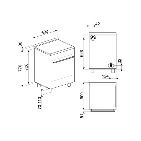 "Forno elettrico pirolitico Smeg GP61X9"