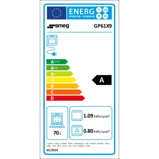 "Piano cottura a gas Smeg GP61X9 inox"