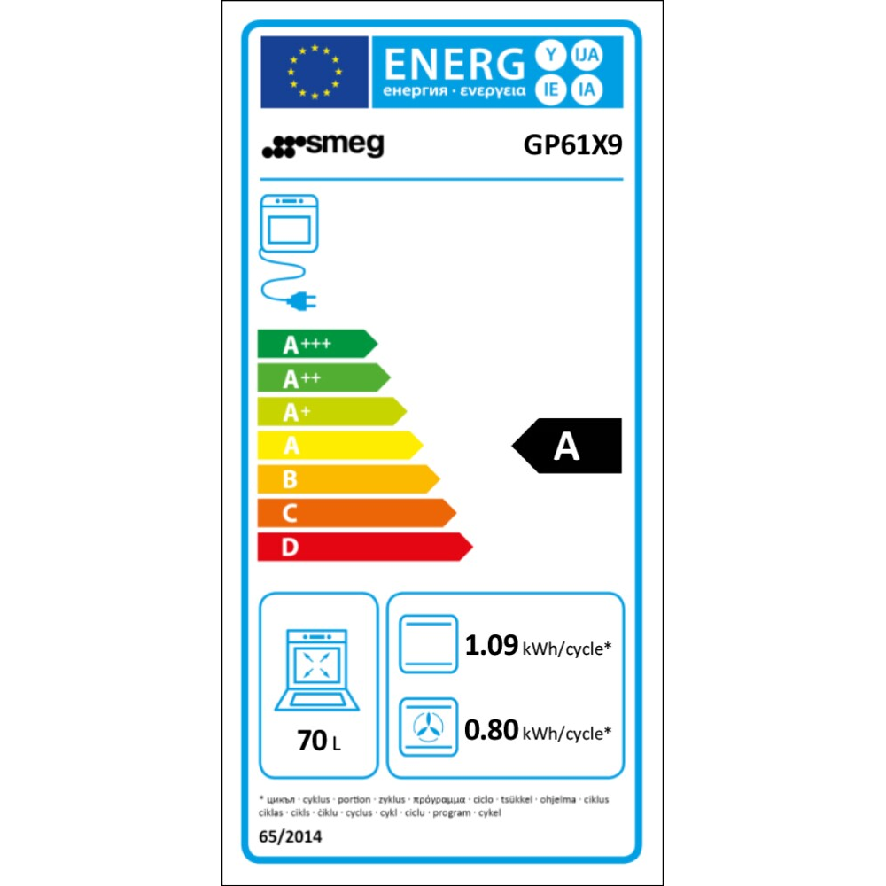 "Piano cottura a gas Smeg GP61X9 inox"