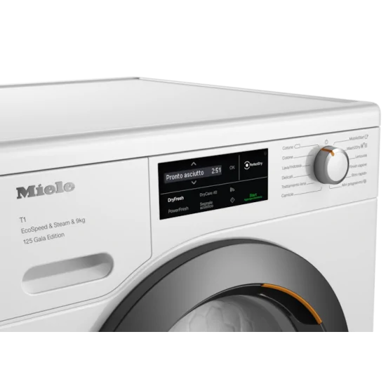"Design elegante asciugatrice Miele TCL680WP 125"