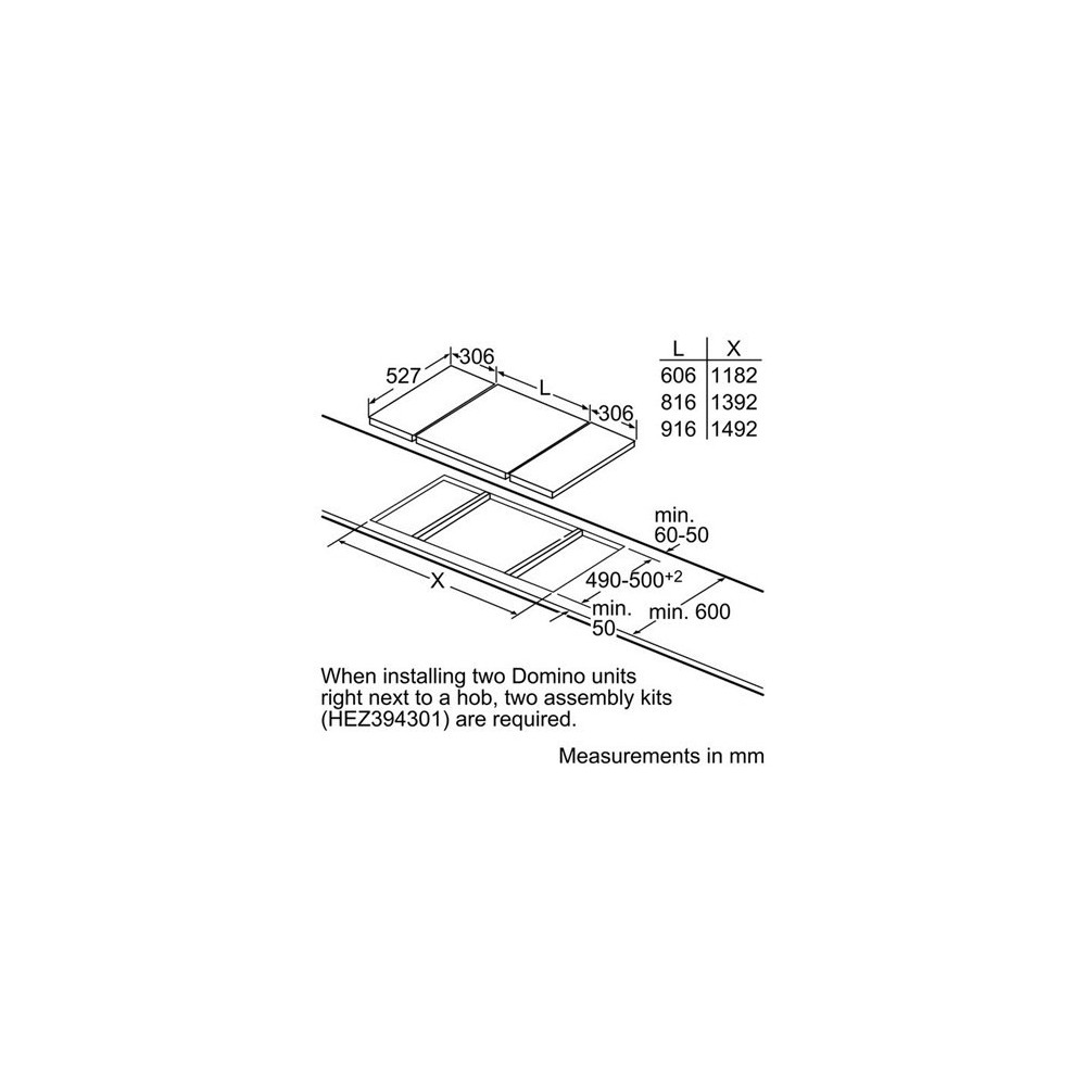 Piano cottura ad induzione 30 cm - Domino vetroceramica PIE375C14E