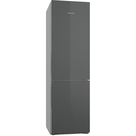 "Frigorifero combinato Miele KFN4898AD in vetro nero"