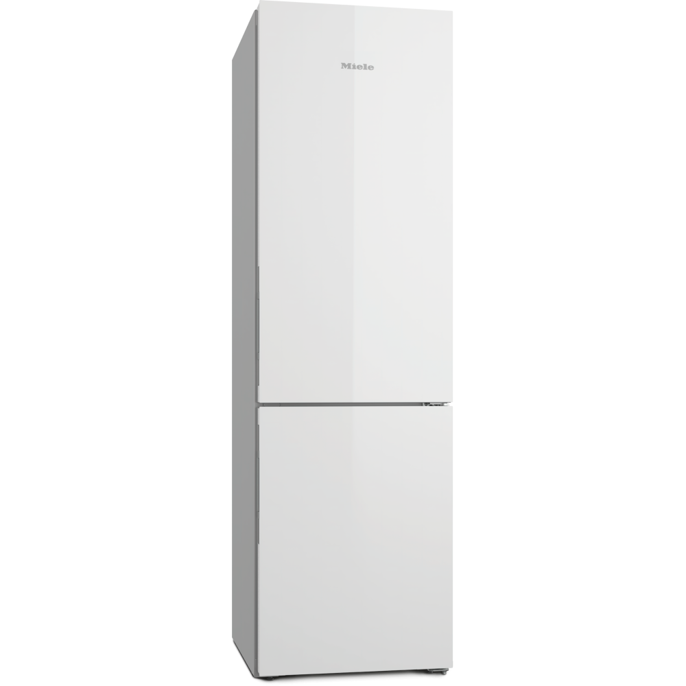 "Frigorifero combinato Miele KFN4898AD in vetro bianco"