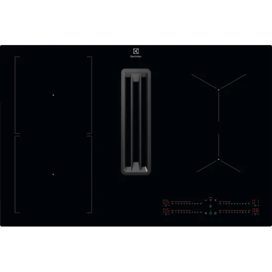 "Piano a induzione Electrolux KCD83443CK con cappa integrata"