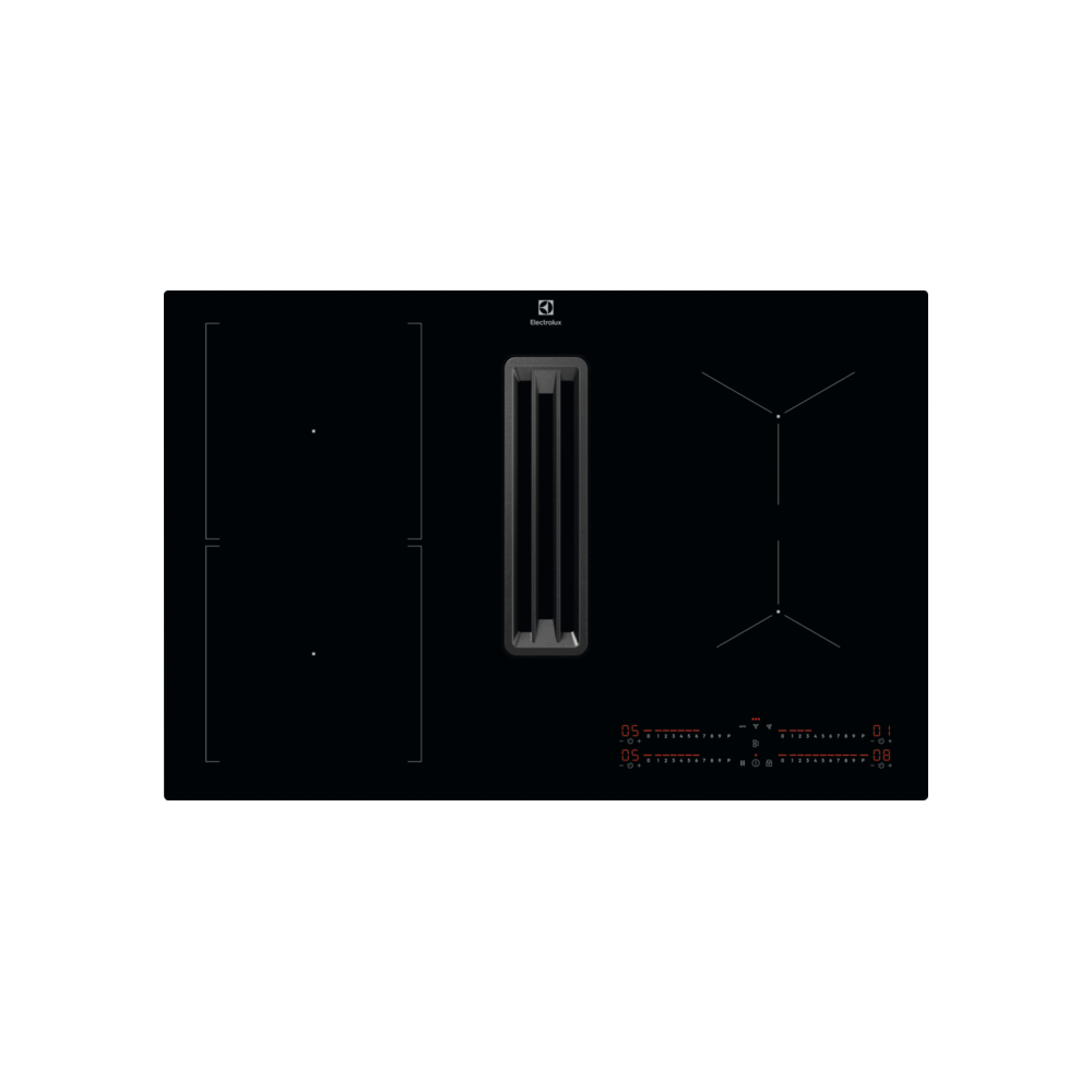 "Piano a induzione Electrolux KCD83443CK con cappa integrata"