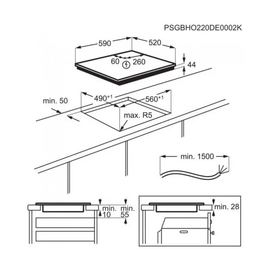 "Tecnologia SenseBoil® del piano a induzione Electrolux EIS62453"