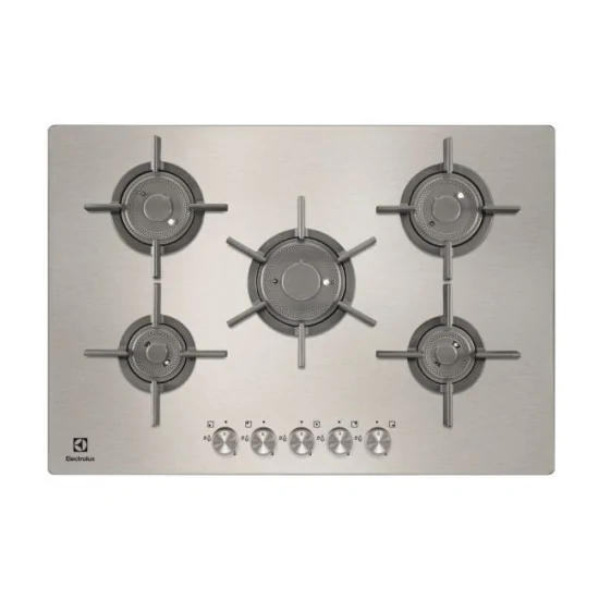 "Piano cottura a gas Electrolux PQF750UOX con fiamma verticale"