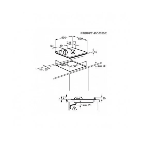 Electrolux KGS6436SX Gaskochfeld 60cm Schnellbrenner |Duegstore
