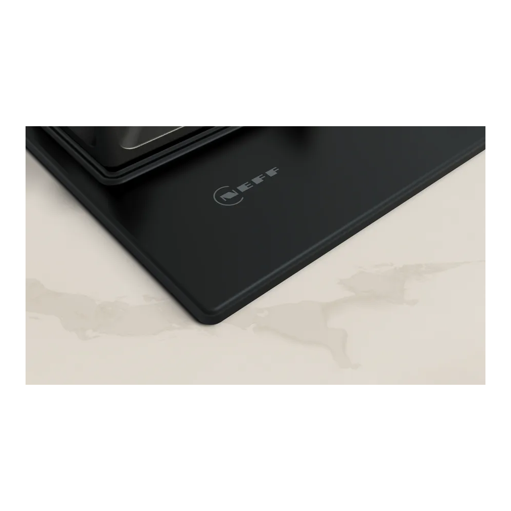 Neff T27CIQ8S0 - Plan de cuisson à gaz, 75 cm, Acier poli, Noir