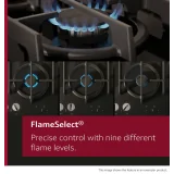 Neff T27CIQ8S0 - Gas cooking plan, 75 cm, Polished steel, Black