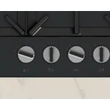 Neff T27CIQ8S0 - Plan de cuisson à gaz, 75 cm, Acier poli, Noir