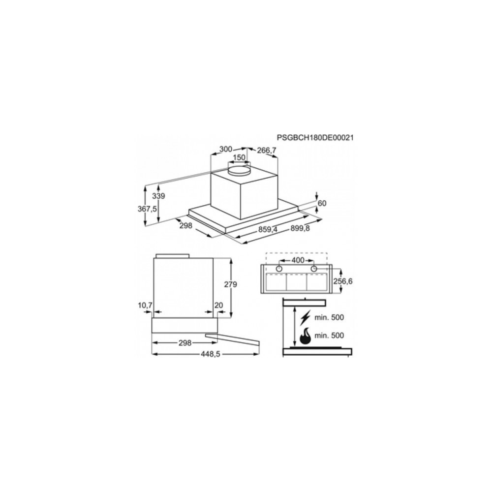 Electrolux LFP329X Интегрированный капот 90 см Duegstore.com
