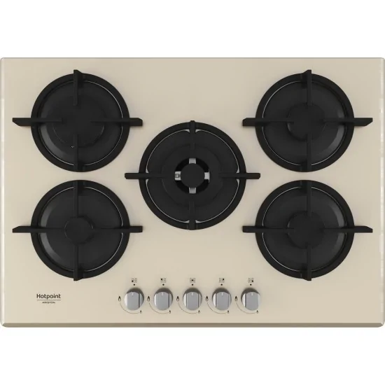 Горячая точка Ariston HAGD 72S/CH | Piano Cottura Diamond 75cm 5 Fuochi Vetro Champagne Duegstore.com
