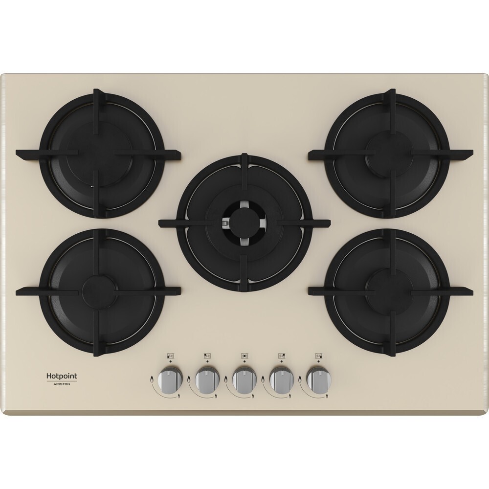 Горячая точка Ariston HAGD 72S/CH | Piano Cottura Diamond 75cm 5 Fuochi Vetro Champagne Duegstore.com