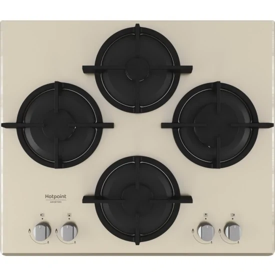 Hotpoint Ariston HAGD 61S/CH | Piano Cottura Diamond 60cm 4 Fuochi Vetro Champagne | Duegstore.com