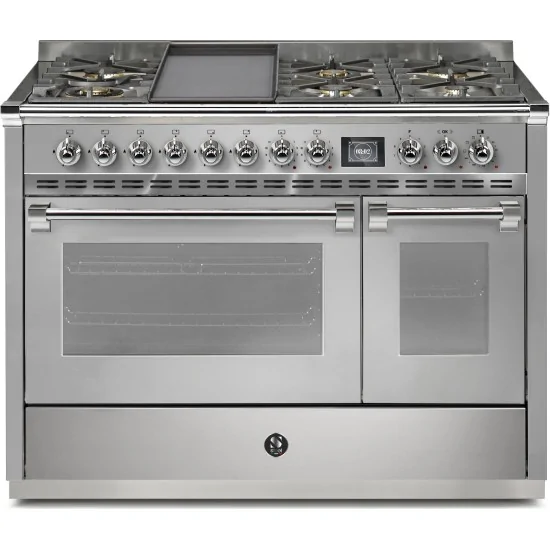 Cucina a libera installazione Steel Cucine ASCOT 120 finitura nichel