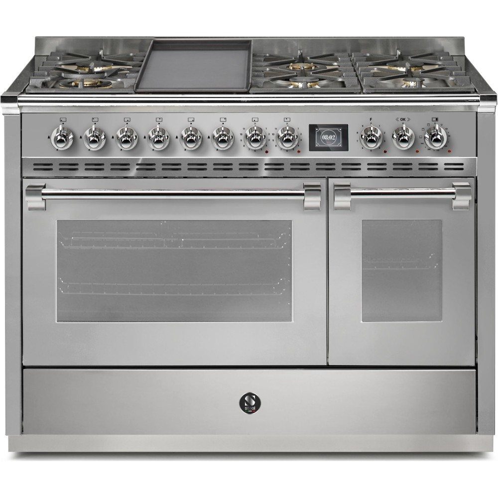 Steel Cucine ASCOT 120 Silencioso Cocina profesional con doble horno rígida Duegstore