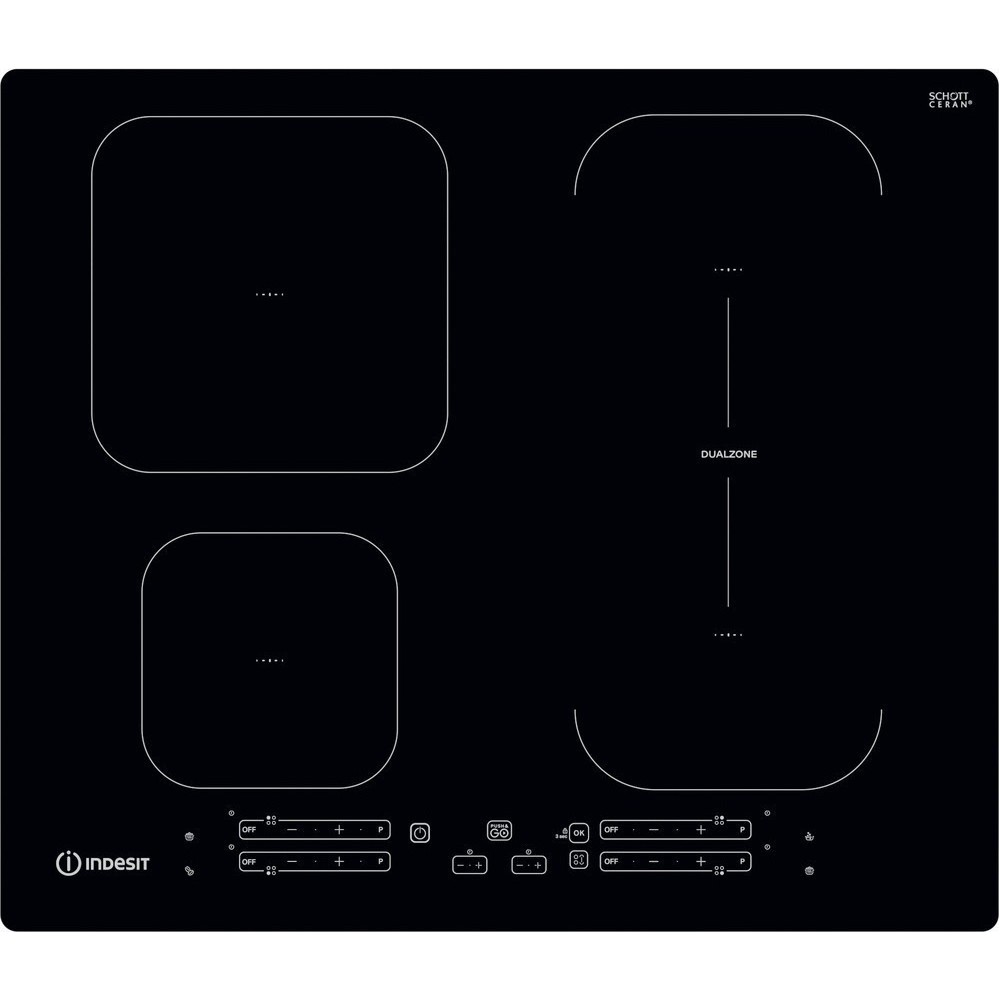 Plan Inducción Indesit IB 65B60 NE 60cm 4 Zona Black Ofertas de dos vías