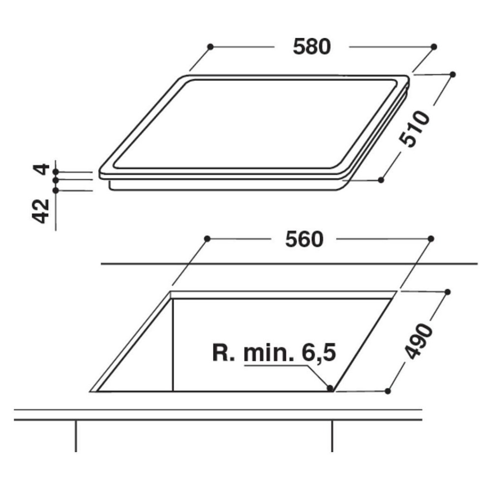 Vetroceramica Indesit AAR 160 C 60cm 4 Zone 迪格斯托尔提供公司
