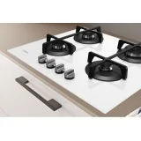 Gas Kochen Boden Indesit ING 61T/WH 60cm 4 Weißglas Kocher | Duegstore Angebote